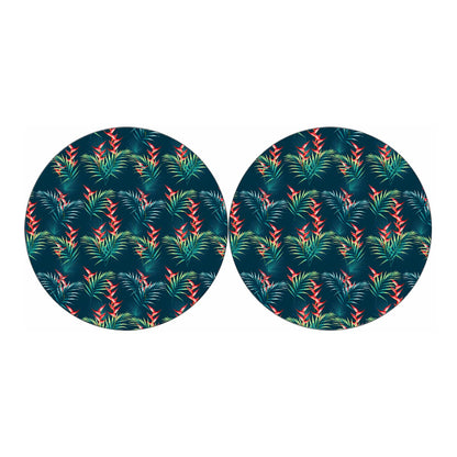 Tropical Plants Hawaii Pattern Print Car Coasters