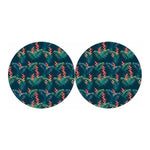 Tropical Plants Hawaii Pattern Print Car Coasters