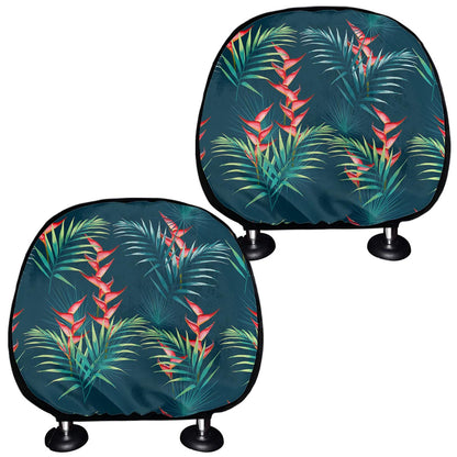 Tropical Plants Hawaii Pattern Print Car Headrest Covers