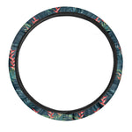 Tropical Plants Hawaii Pattern Print Car Steering Wheel Cover