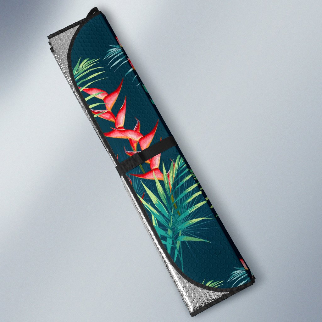 Tropical Plants Hawaii Pattern Print Car Sun Shade GearFrost