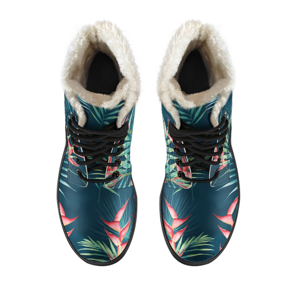 Tropical Plants Hawaii Pattern Print Comfy Boots GearFrost