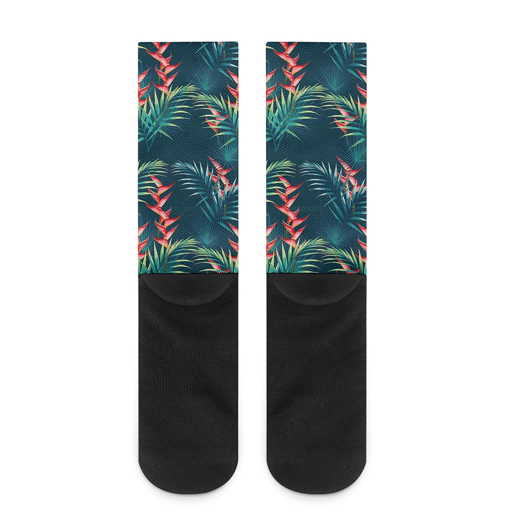 Tropical Plants Hawaii Pattern Print Crew Socks