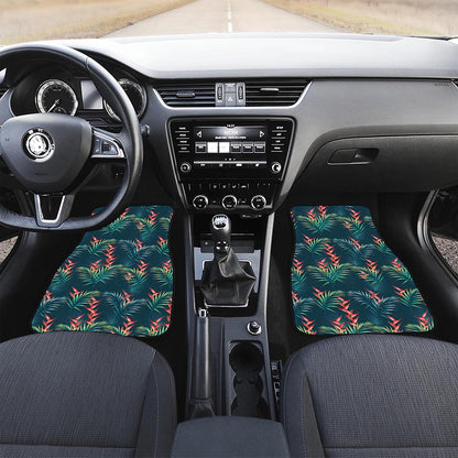 Tropical Plants Hawaii Pattern Print Front Car Floor Mats