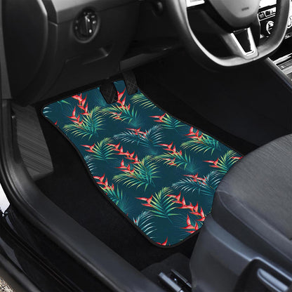 Tropical Plants Hawaii Pattern Print Front Car Floor Mats