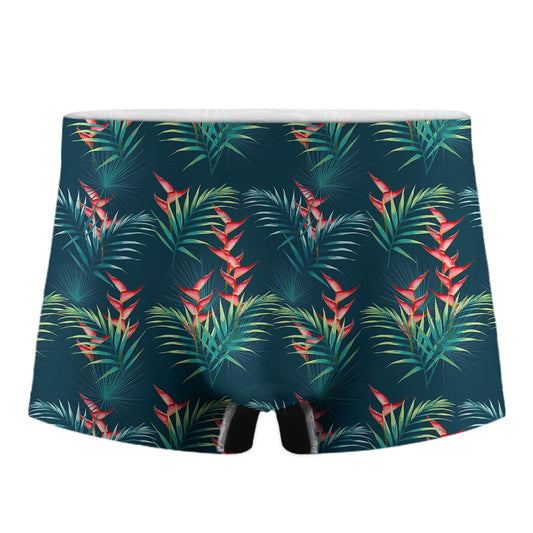 Tropical Plants Hawaii Pattern Print Men's Boxer Briefs