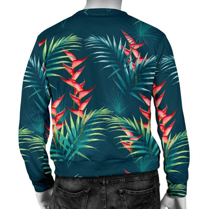 Tropical Plants Hawaii Pattern Print Men's Crewneck Sweatshirt GearFrost