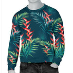 Tropical Plants Hawaii Pattern Print Men's Crewneck Sweatshirt GearFrost