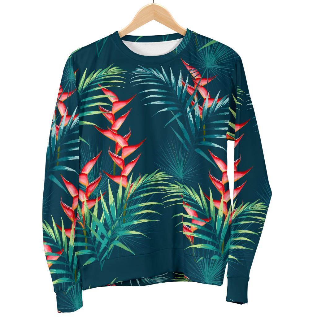 Tropical Plants Hawaii Pattern Print Men's Crewneck Sweatshirt GearFrost