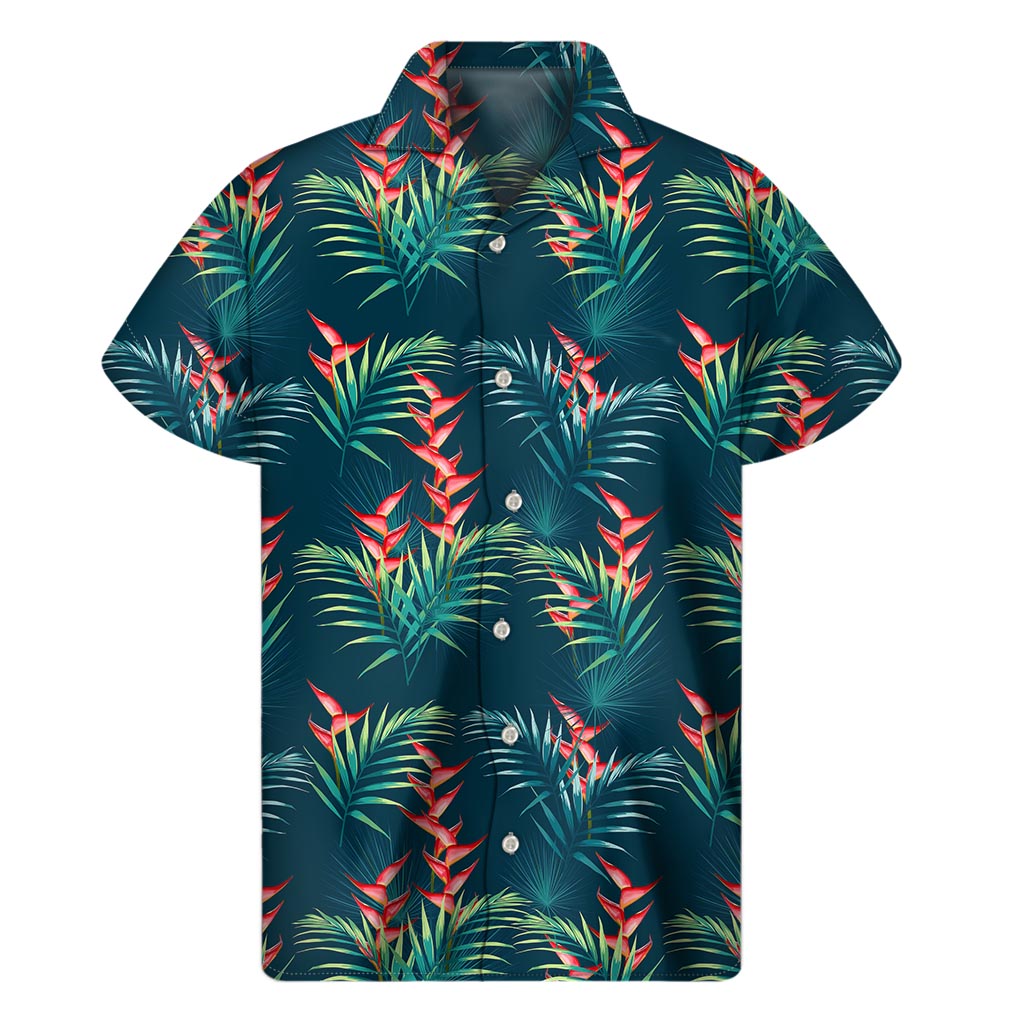 Tropical Plants Hawaii Pattern Print Men's Short Sleeve Shirt