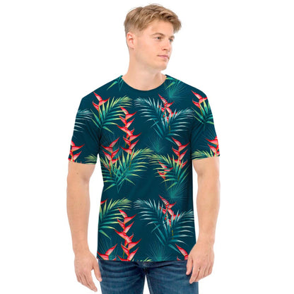 Tropical Plants Hawaii Pattern Print Men's T-Shirt