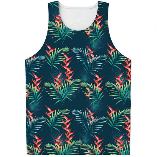 Tropical Plants Hawaii Pattern Print Men's Tank Top
