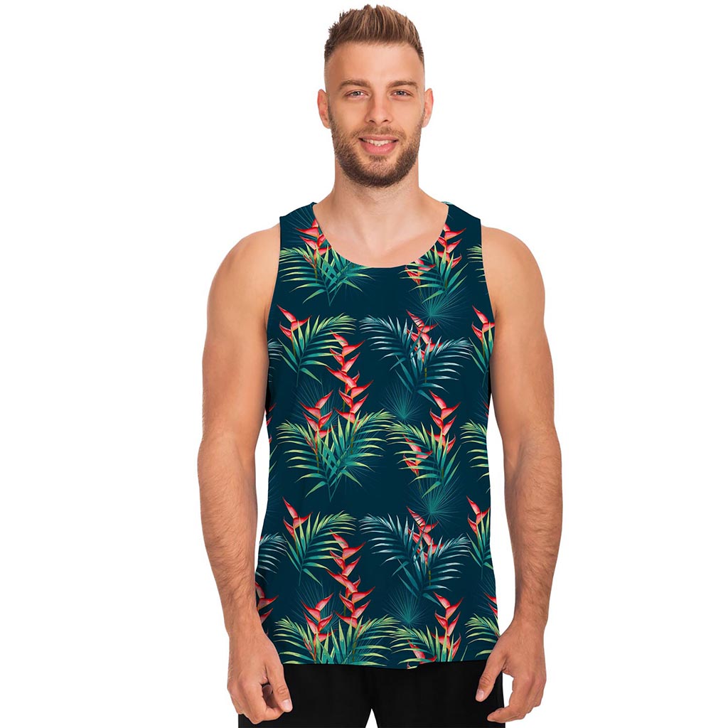Tropical Plants Hawaii Pattern Print Men's Tank Top