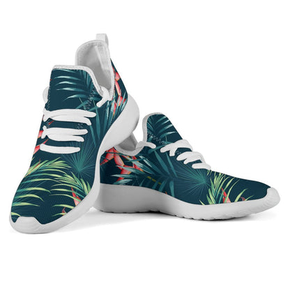 Tropical Plants Hawaii Pattern Print Mesh Knit Shoes GearFrost