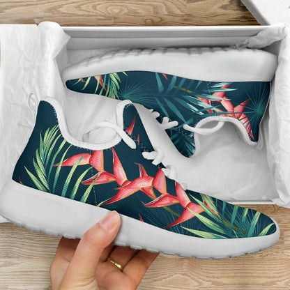 Tropical Plants Hawaii Pattern Print Mesh Knit Shoes GearFrost