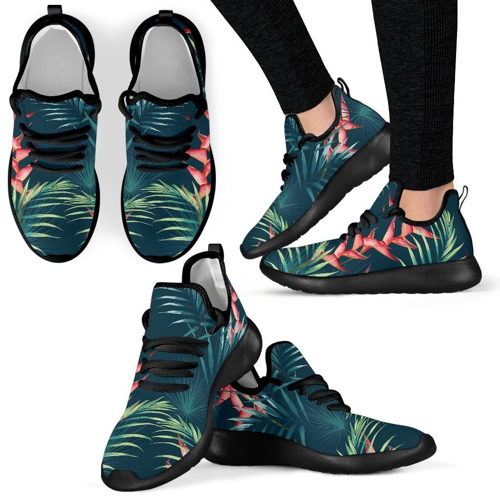 Tropical Plants Hawaii Pattern Print Mesh Knit Shoes GearFrost