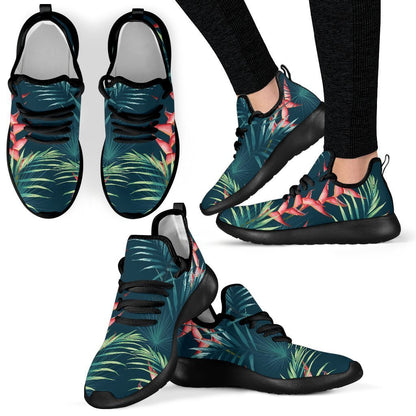 Tropical Plants Hawaii Pattern Print Mesh Knit Shoes GearFrost
