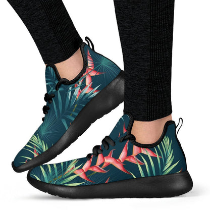 Tropical Plants Hawaii Pattern Print Mesh Knit Shoes GearFrost