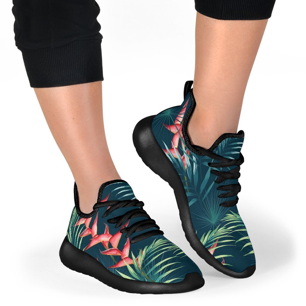 Tropical Plants Hawaii Pattern Print Mesh Knit Shoes GearFrost