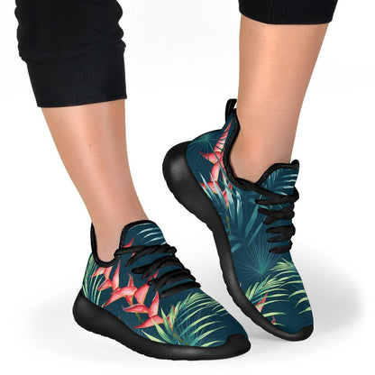 Tropical Plants Hawaii Pattern Print Mesh Knit Shoes GearFrost