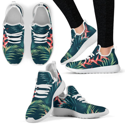 Tropical Plants Hawaii Pattern Print Mesh Knit Shoes GearFrost