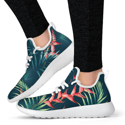Tropical Plants Hawaii Pattern Print Mesh Knit Shoes GearFrost