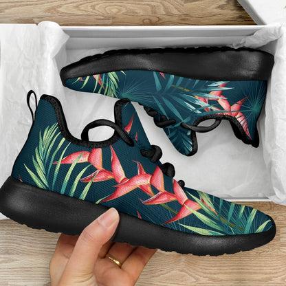 Tropical Plants Hawaii Pattern Print Mesh Knit Shoes GearFrost