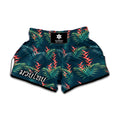 Tropical Plants Hawaii Pattern Print Muay Thai Boxing Shorts