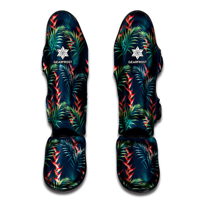 Tropical Plants Hawaii Pattern Print Muay Thai Shin Guard