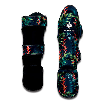 Tropical Plants Hawaii Pattern Print Muay Thai Shin Guard