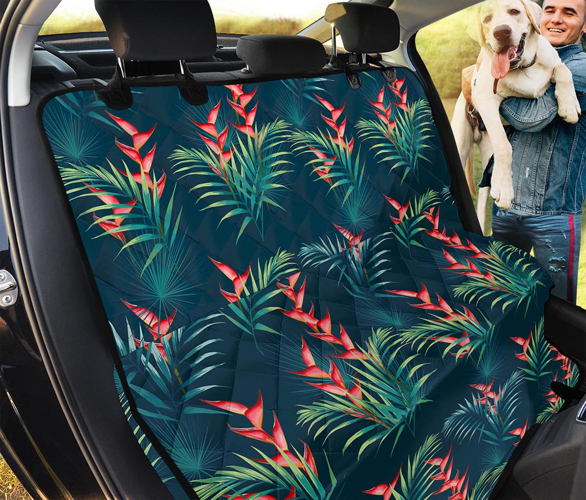 Tropical Plants Hawaii Pattern Print Pet Car Back Seat Cover