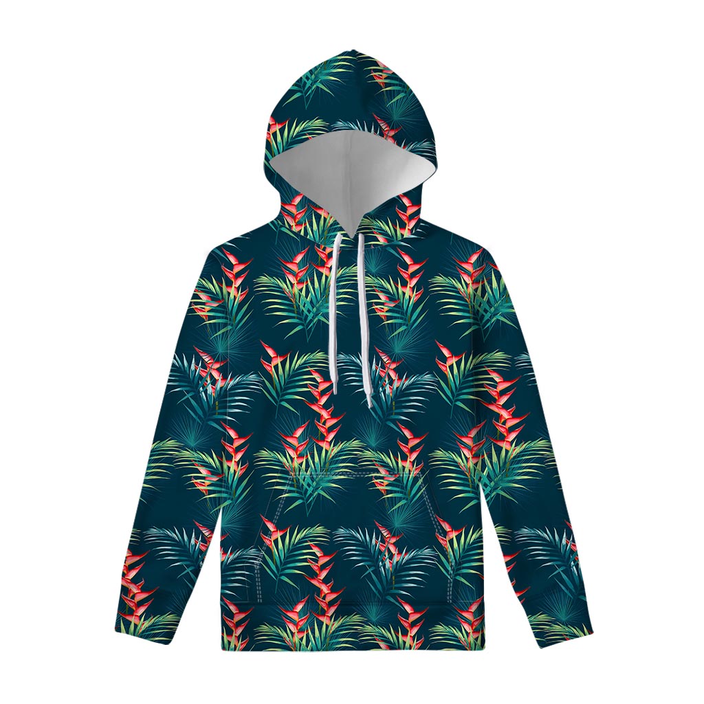 Tropical Plants Hawaii Pattern Print Pullover Hoodie