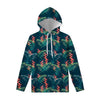 Tropical Plants Hawaii Pattern Print Pullover Hoodie