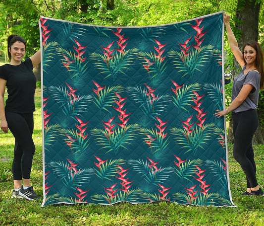 Tropical Plants Hawaii Pattern Print Quilt