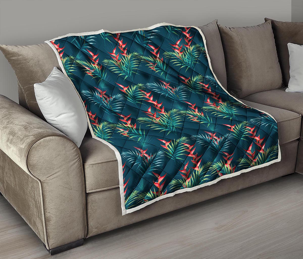 Tropical Plants Hawaii Pattern Print Quilt