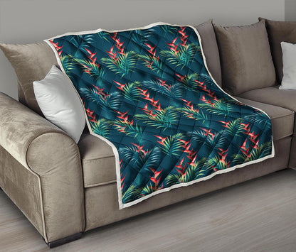 Tropical Plants Hawaii Pattern Print Quilt