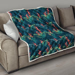 Tropical Plants Hawaii Pattern Print Quilt