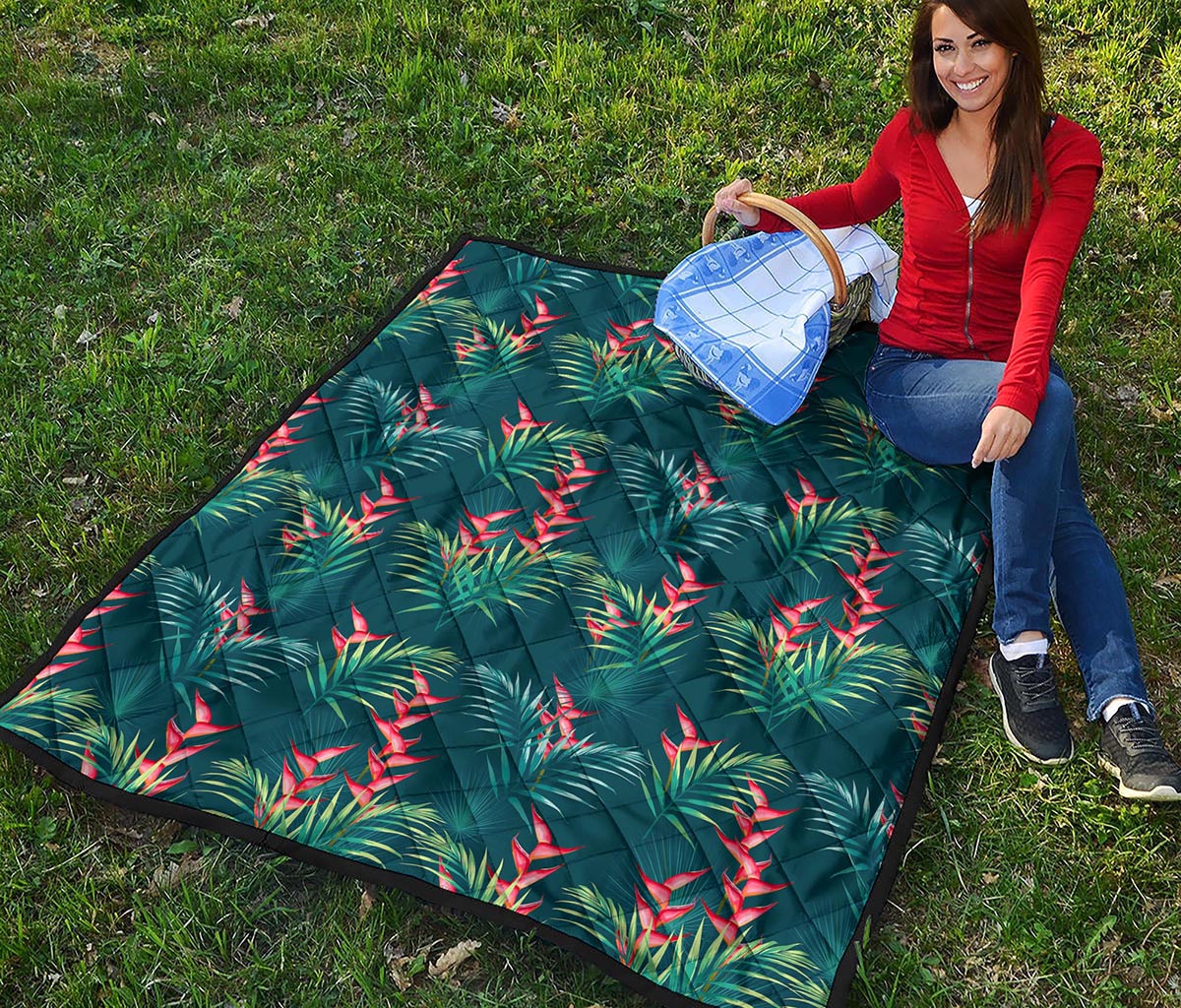 Tropical Plants Hawaii Pattern Print Quilt