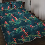 Tropical Plants Hawaii Pattern Print Quilt Bed Set