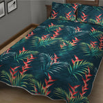 Tropical Plants Hawaii Pattern Print Quilt Bed Set