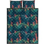 Tropical Plants Hawaii Pattern Print Quilt Bed Set
