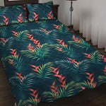 Tropical Plants Hawaii Pattern Print Quilt Bed Set