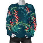 Tropical Plants Hawaii Pattern Print Women's Crewneck Sweatshirt GearFrost