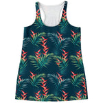 Tropical Plants Hawaii Pattern Print Women's Racerback Tank Top