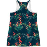 Tropical Plants Hawaii Pattern Print Women's Racerback Tank Top