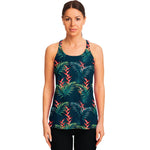 Tropical Plants Hawaii Pattern Print Women's Racerback Tank Top