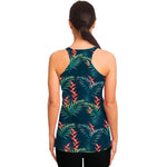 Tropical Plants Hawaii Pattern Print Women's Racerback Tank Top