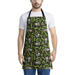 Tropical Sloth Pattern Print Apron