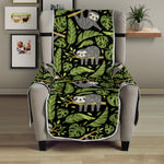 Tropical Sloth Pattern Print Armchair Protector