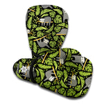 Tropical Sloth Pattern Print Boxing Gloves